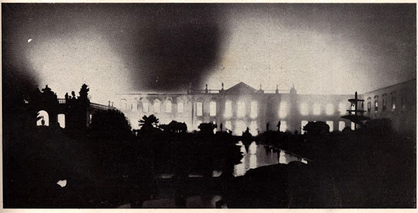 Incênio no Palácio Nacional de Queluz
